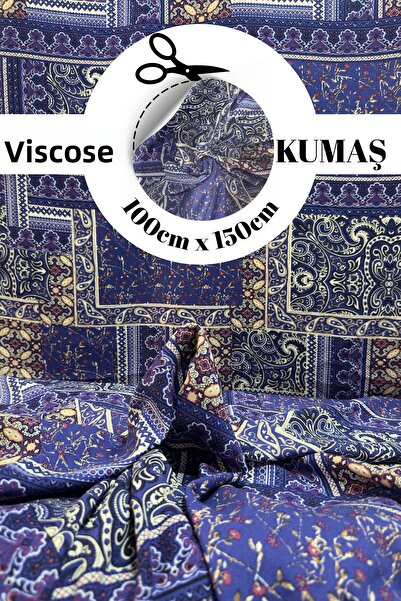 kumaş sarayı قماش فيسكوز بنمط عرقي - سلسلة خاصة - عرض 150 سم - قماش للملابس -...