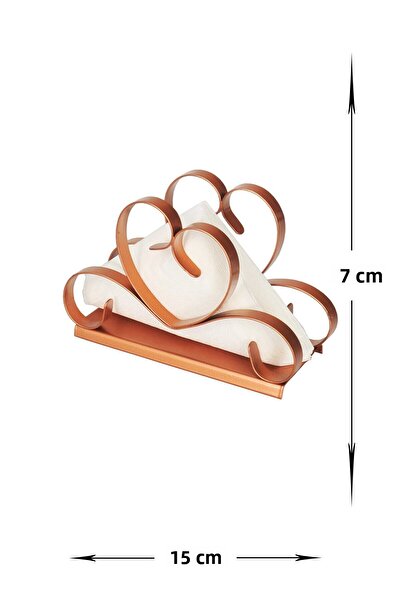 VENON Home Love Napkin Holder Bronze Metal Triangle Napkin Holder Tabletop Presentation Napkin Holder