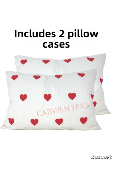 BC-CARWENTEX Ranfors Cotton 2 Pieces Pillowcase Heart