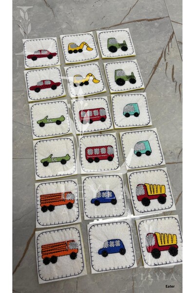 LEYLA ATELIER Embroidered Memory Matching Felt Card - Memory Card - Preschool Intelligence Card