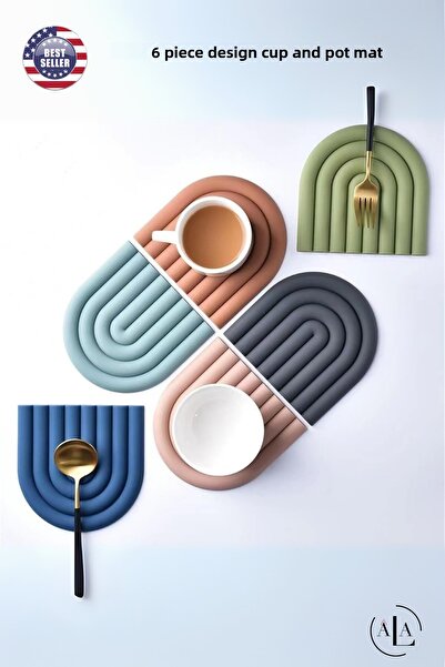 alastore Ειδικής σχεδίασης Σετ Βάσεις για Μαγειρικά σκεύη, Τσαγιέρα, Ανθεκτικό στη θερμότητα, Σιλικόνη μεγάλου μεγέθους