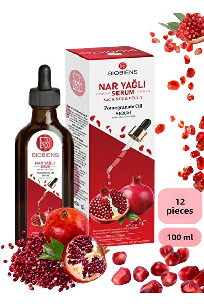 Biobiens Pomegranate Oil Face Body Serum 12 Pieces 100 ml