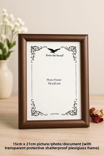 Raven Art Studio Pergamon 15cm x 21cm Imagine Fotografie Document Poster Cadru pentru documente din sticlă plexiglas protejată, rezistentă la spargere