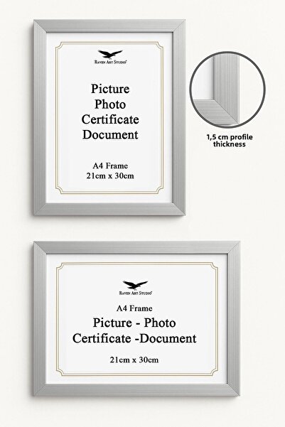 Raven Art Studio Ermitaj A4 Size 21cm X 30cm Picture Photo Document Poster Document Frame Protected Shatterproof Plexiglass