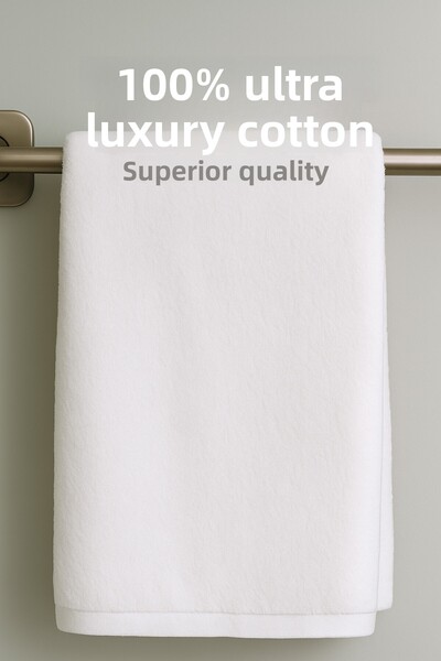 MEŞELİ TEKSTİL 1 Ultra-Luxury Thick 100% Cotton Hotel Bath and Beach Towel 1000 Gr | King Size 90X170 cm