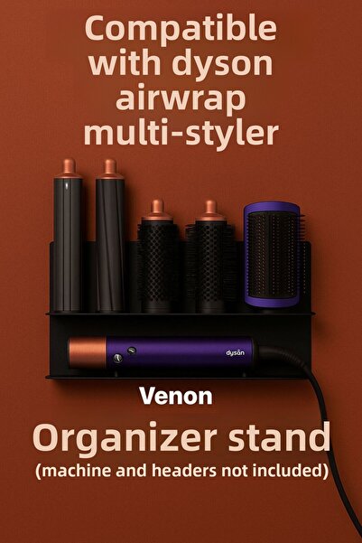 VENON Metal Black Hair Styler Attachment Airwrap Multistyler Compatible Organizer Attachment Stand Hair Machine