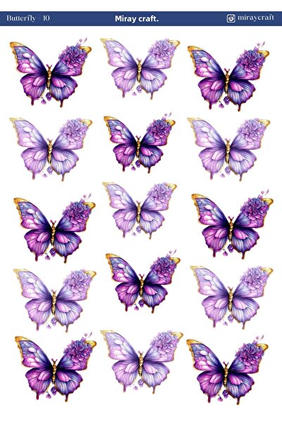 MirayDesign Αυτοκόλλητο με θέμα την πεταλούδα – 12x17 εκ. για άλμηστο βιβλίο,...