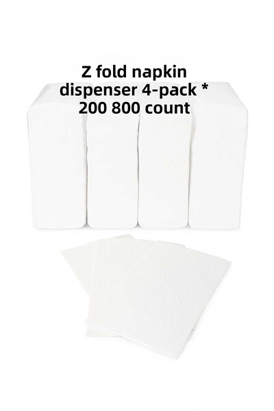 MEGASİL مناديل مبللة فائقة النعومة قابلة للطي على شكل حرف Z، 4 عبوات * 200 قط...