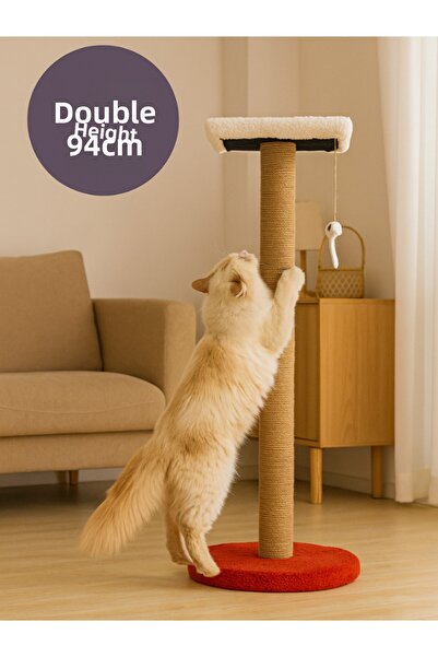 Komano Pontika Adult Cat Stepli Double Size Scratching Board 94 cm Welsoft Fabric 1St. Quality Jut Rope
