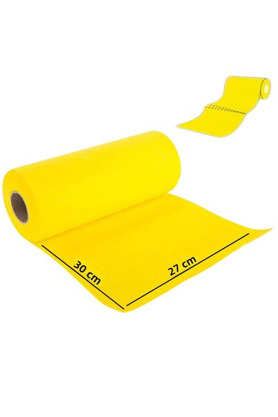 Soft Tex Softtex Roller Cleaning Cloth 27x30 Cm 15 Pieces - Yellow - Pack of 5