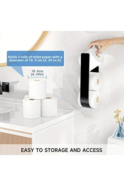 VENON Μαύρη μεταλλική ανοξείδωτη θήκη για χαρτί υγιεινής Βάση για χαρτοπετσέτα μπάνιου Οργάνωση μπάνιου Οργάνωση WC