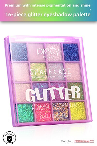 Muggio 16 لونًا من ظلال العيون اللامعة الفاخرة، تركيبة كريمية للعين والجسم