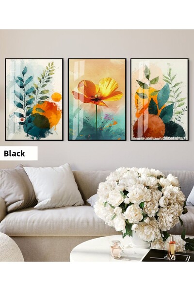 Harika bir ev Hari̇kabi̇rev | Orange Colored Flower Patterned Bohemian Combin...
