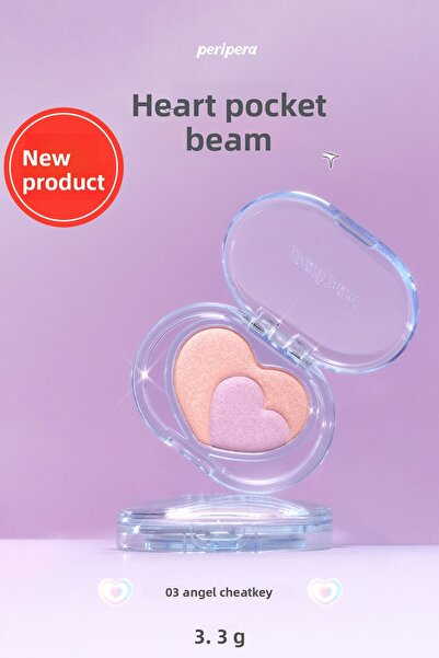 PERIPERA قلم إبراز براق بتصميم قلب بلونين (03 أنجل تشييت كي)