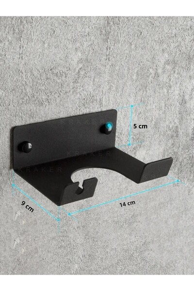 VENON Метален черен неръждаем държач за сешоар Кука за сешоар Органайзер за баня Държач за сешоар