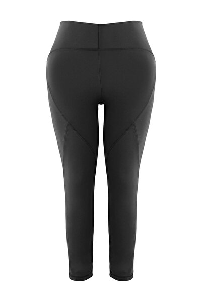 Trendyol Curve Black Recovery Full Length Knitted Large Size Sports Leggings Tbbaw26Ay00000
