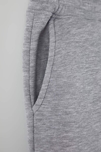 Trendyol Collection Gray Melange Wide Leg Elasticated Sweatpants Tmnaw26Ea00003