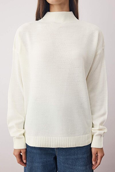 Trendyol Collection Pulover tricotat Basic Black-Ecru din pachet dublu TWOAW26KZ00232