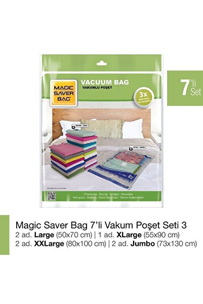 Magic Saver Bag 7’li  Vakumlu Poşet Set-3