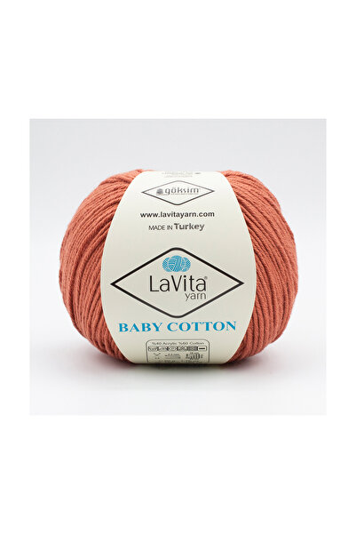 LaVita Yarn خيط قطن أميجورومي وخيط حياكة يدوي 40% أكريليك 60% قطن 50 جرام (3107 بلاط مفتوح)