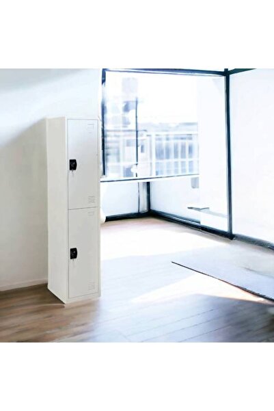 Al Saada Home Metal Locker Cabinet 2-Door - White