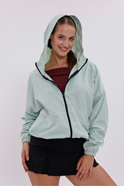 Montland Γυναικείο αδιάβροχο με κουκούλα, αδιάβροχο και αντιανεμικό, με τσέπες, oversize