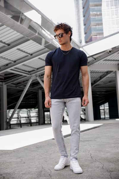 Newtime Men's Snow Wash Slim Fit Slim Fit Lycra Stretch Jean Jeans