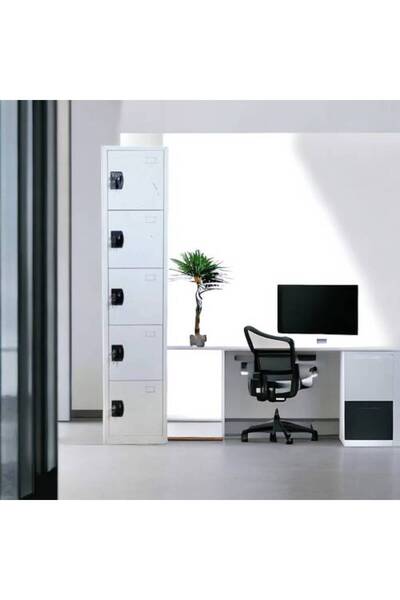 Al Saada Home Steel Locker Cabinet with 5 Doors