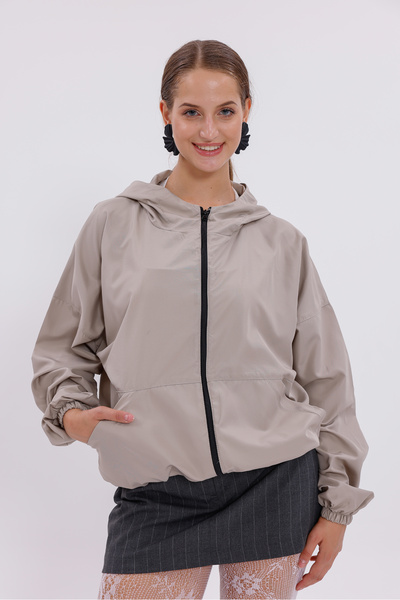 Montland Pelernă de ploaie supradimensionată pentru femei, cu glugă, rezistentă la apă și vânt, cu buzunare