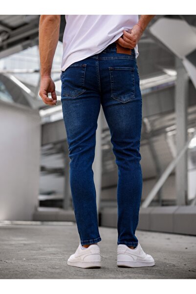 Newtime Чоловічі джинси Slim Fit темно-синього кольору