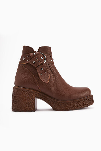 Limoya Γυναικείες μπότες Maylin Brown Studded Belt, Γυναικείο μποτάκι
