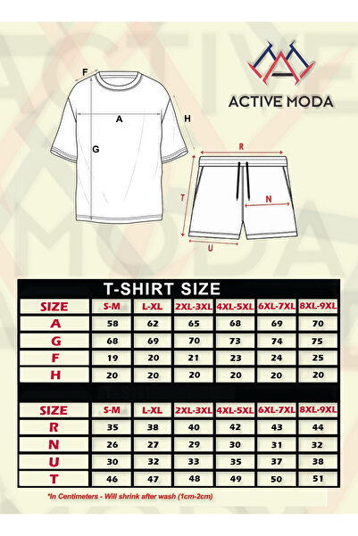 ACTIVE MODA - Men Ny Printed Tshirt -Shorts Set 2Pcs Large Size Cotton