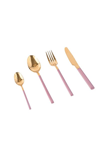Trendy's Set of 16 stainless steel cutlery, TRENDY'S, rose-gold