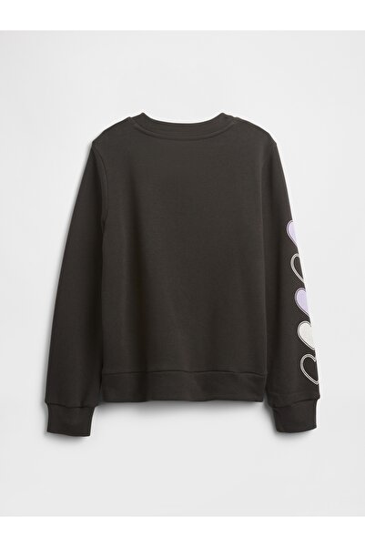 GAP Kız Çocuk Siyah Logo Sweatshirt