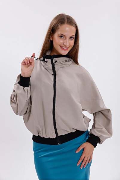 Royalside Кам'яний комір, водо- та вітронепроникний, оверсайз, укорочений, сезонний дощовик, вітровка