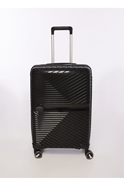 Fabrika Siyah 42x65x26 cm Orta Boy Çekçekli Sert Valiz FAB-5239