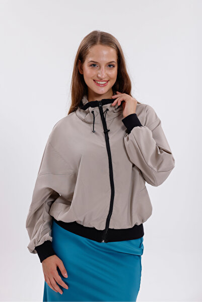 Royalside Кам'яний комір, водо- та вітронепроникний, оверсайз, укорочений, сезонний дощовик, вітровка