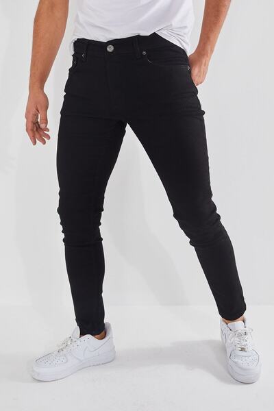 Newtime Чоловічі джинси Slim Fit з еластаном, чорні, прямі