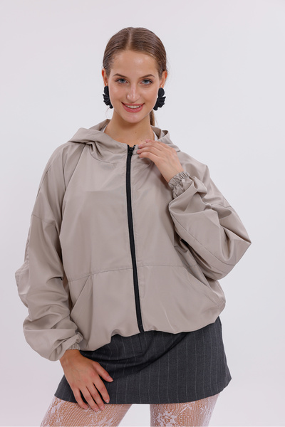 Montland Pelernă de ploaie supradimensionată pentru femei, cu glugă, rezistentă la apă și vânt, cu buzunare