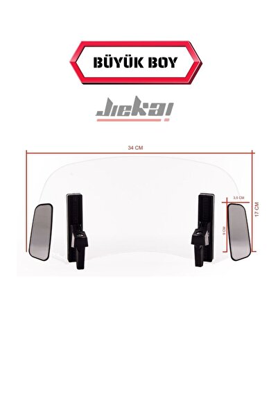 JİEKAİ DBS007 Deflektör Şeffaf * Dikiz aynalı Universal Çift Bağlantılı Asans...