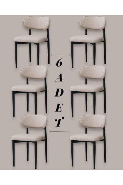 JoyMassa POLO SANDALYE SİYAH AYAKLI (6 ADET)