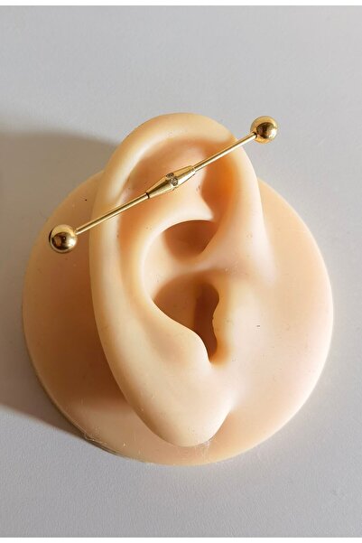 Bylin %100 316 L Cerrahi Çelik Punk Stil Köprü/Endüstriel Piercing-kalınlığı ...