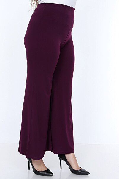 Palena Plna8201 - Sandy Long Palazzo Plum Trousers