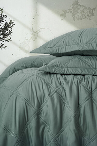 Cotton Box Serra Çift Kişilik Yatak Örtüsü Tila Mint