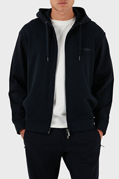 Armani Exchange Logo Printed Stretch Cotton Regular Fit Hooded Sweat Men's Sweat Xm001293 Af20934