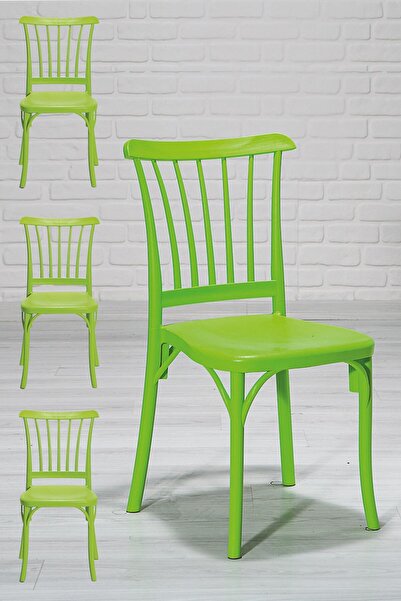 MOBETTO Violet Home Mutfak Sandalyesi 4 Adet– Yeşil