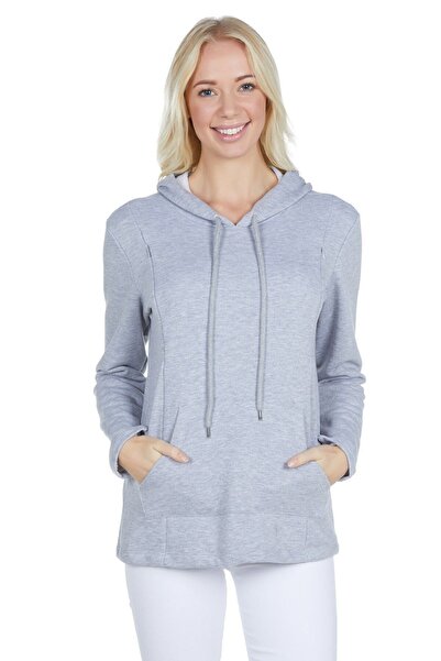 Luvmabelly 4506 Model - Cotton Side Zippered Maternity Breastfeeding Sweatshirt