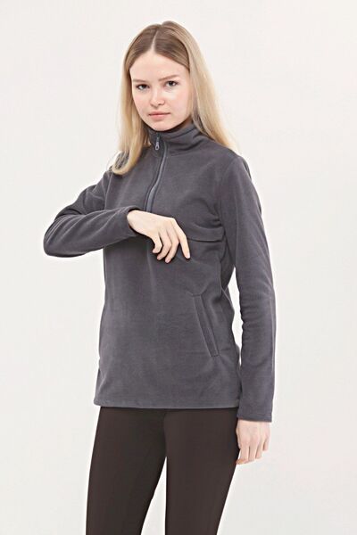 Luvmabelly Myra4551 Zippered Nursing Polar - smoked