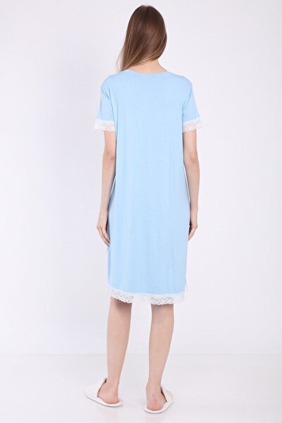 Luvmabelly Cămașă de noapte de maternitate din dantelă Myra9591 - albastru