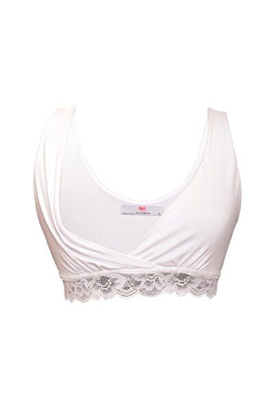 Luvmabelly Myra1862 - Sutien pentru alăptare gravidă - Alb
